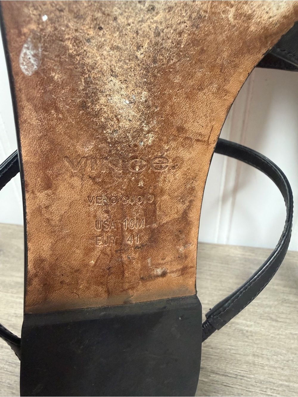 Used women Vince Gilia Hardware-Accent Leather Mules size 10 - Picture 9 of 10